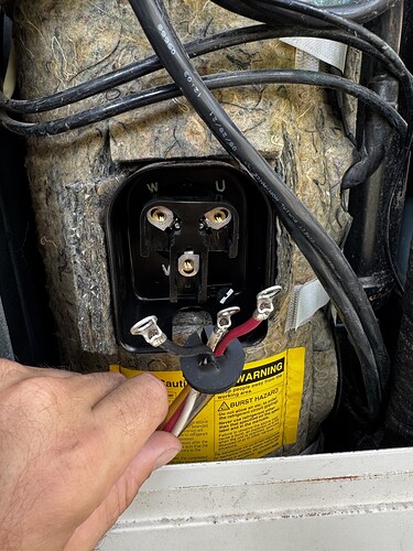 Removing the U/V/W connectors for winding test